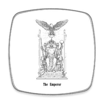 The emperor - Square fridge magnet - white - Front