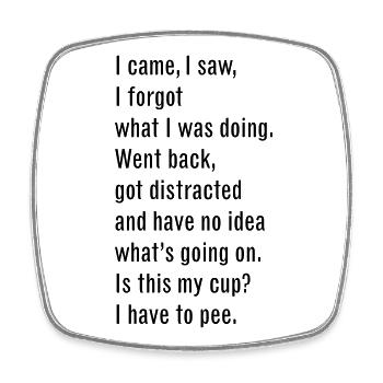46 I Came I Saw - Square fridge magnet - white - Front