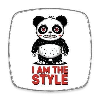 Panda je suis le style - Magnet carré - blanc - Devant