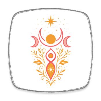 Mittsommer Göttin, Sonnengöttin - Pagan & Wicca - Viereckiger Kühlschrankmagnet - Weiß - Vorne