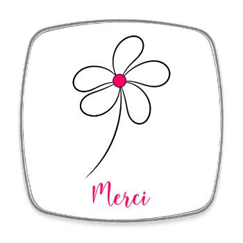 GELIEBTE. VIELEN DANK. DANKE HERRIN. GESCHENK - Viereckiger Kühlschrankmagnet - Weiß - Vorne