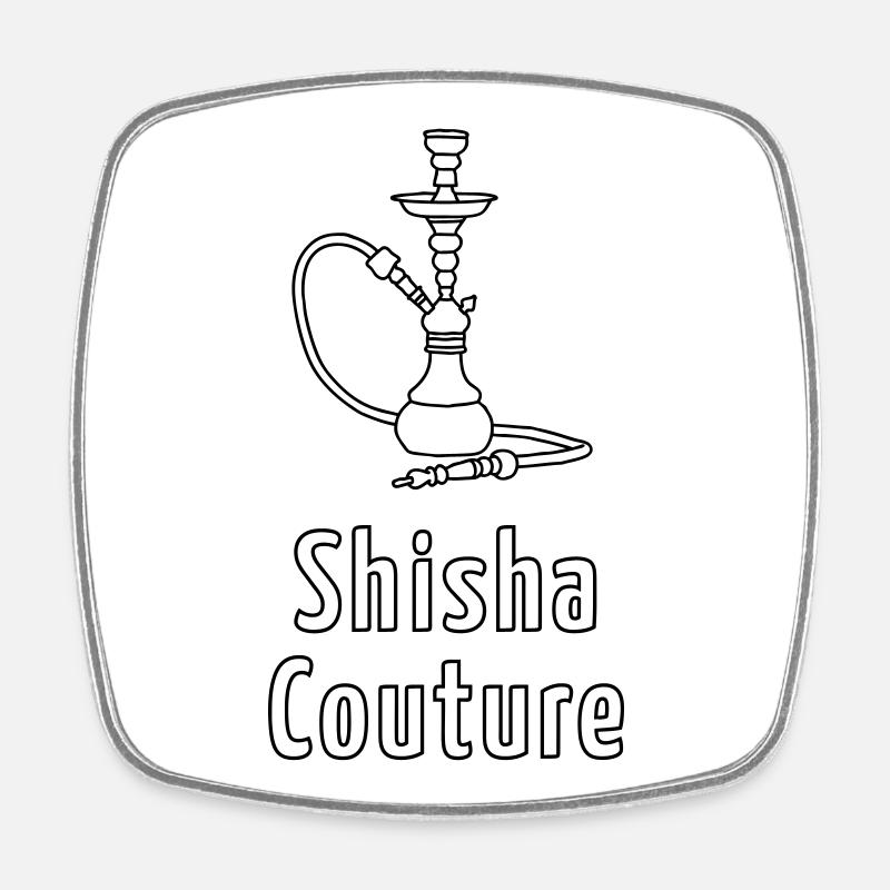 Shisha Couture - Square fridge magnet - white