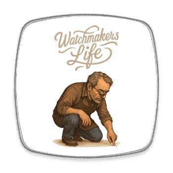 Watchmakers Life This is how hard a watchmaker lives - Square fridge magnet - white - Front