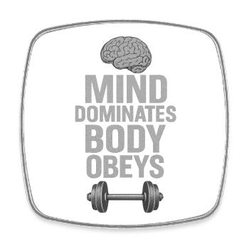 Conception de motivation mentale et forme physique - Magnet carré - blanc - Devant