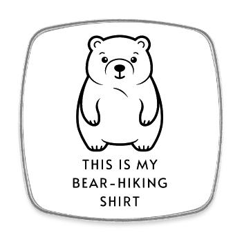This is My Bear-Hiking Shirt - Viereckiger Kühlschrankmagnet - Weiß - Vorne