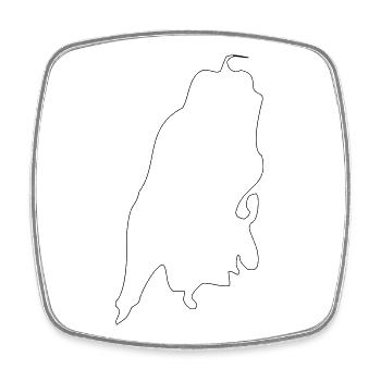 Lefkada - Viereckiger Kühlschrankmagnet - Weiß - Vorne