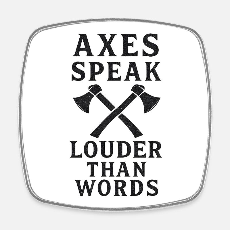 Les axes sont plus éloquents que les mots Design - Magnet carré - blanc