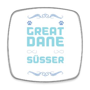 great dane hund spruch - Viereckiger Kühlschrankmagnet - Weiß - Vorne