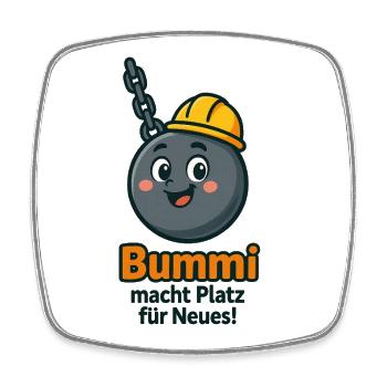 Gifted Bomb Character for Kids - Square fridge magnet - white - Front