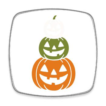 Halloween Kürbislaternen Motiv - Viereckiger Kühlschrankmagnet - Weiß - Vorne