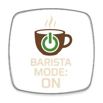 Barista Espresso Crew Kaffee Slinger Latte - Viereckiger Kühlschrankmagnet - Weiß - Vorne