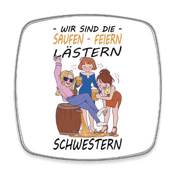 Beste Freundin Geschenk Mädelsabend Party JGA - Viereckiger Kühlschrankmagnet - Weiß - Vorne