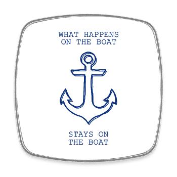 Fun anchor design for water fans - Square fridge magnet - white - Front