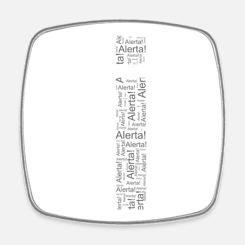 Alerte! Antifasciste ! - Art des mots - Magnet carré - blanc