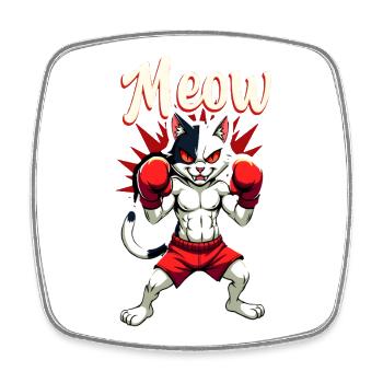 Funny Muay Thai Boxing Muay Thai - Viereckiger Kühlschrankmagnet - Weiß - Vorne