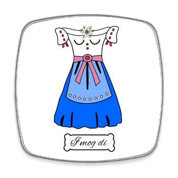 My_dirndl - Viereckiger Kühlschrankmagnet - Weiß - Vorne