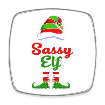Elfe Elf Weihnachtsgeschenk Nervensäge - Viereckiger Kühlschrankmagnet - Weiß - Vorne