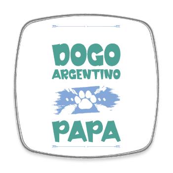 dogo argentino dogs dad - Square fridge magnet - white - Front