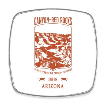 Arizona Sand Canyon - Square fridge magnet - white - Front