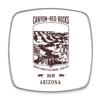 Canyon Red Rocks Arizona brown - Square fridge magnet - white - Front
