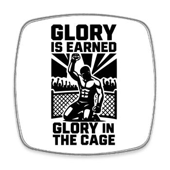 MMA Tribute Glory in the Cage - Square fridge magnet - white - Front