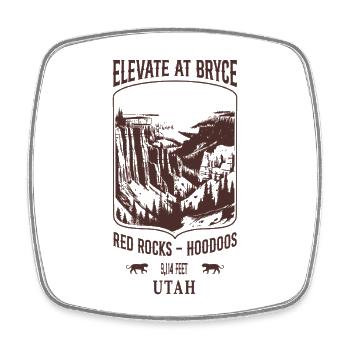 Elevate at Bryce - Square fridge magnet - white - Front