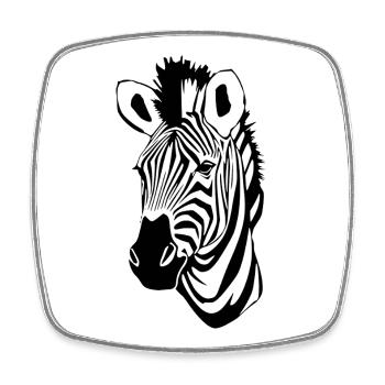Zebra T-shirt Geschenk - Viereckiger Kühlschrankmagnet - Weiß - Vorne