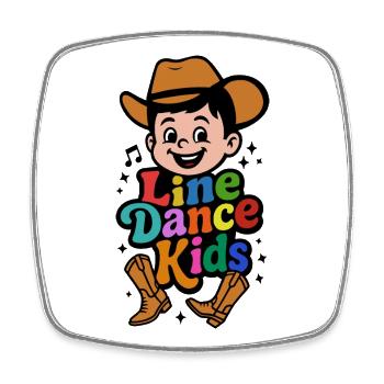 Line Dance Kids - Colorful Cowboys - Gift - Square fridge magnet - white - Front