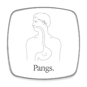 Pangs Anatomy Line Art - Square fridge magnet - white - Front