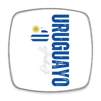 Orgueil uruguayen, design vertical - Magnet carré - blanc - Devant
