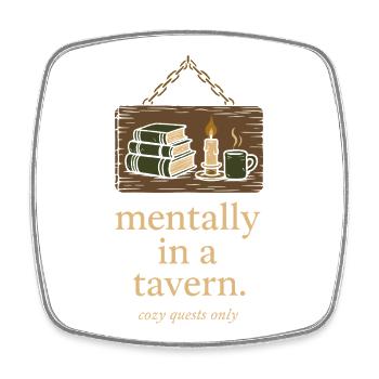 Booktok Fantasy Bookish Humor Gift for - Square fridge magnet - white - Front