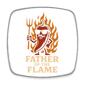Hot Sauce Maker Fermented Chili Spicy - Square fridge magnet - white - Front