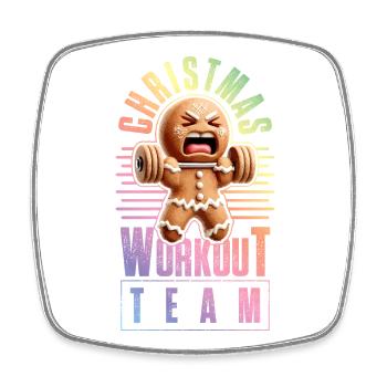 Christmas Workout Team Weihnachten - Viereckiger Kühlschrankmagnet - Weiß - Vorne