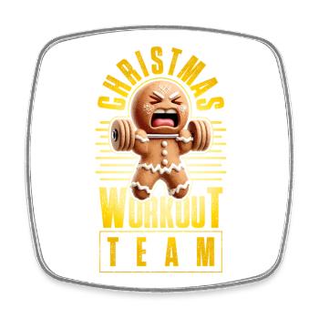 Christmas Workout Team Weihnachten - Viereckiger Kühlschrankmagnet - Weiß - Vorne