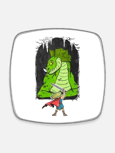 Siegfried - Square fridge magnet - white
