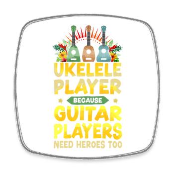 Hawaiian Ukulele Uke Ukulele - Viereckiger Kühlschrankmagnet - Weiß - Vorne
