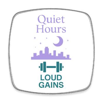 Introverted training, Calm - Square fridge magnet - white - Front