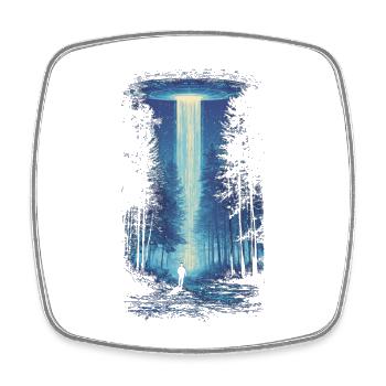 UAP Encounter - Square fridge magnet - white - Front