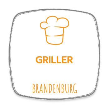 Les meilleurs barbecues viennent de Brandenburg Design - Magnet carré - blanc - Devant