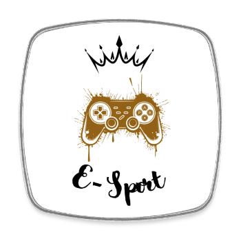 E-sport black gold - Square fridge magnet - white - Front