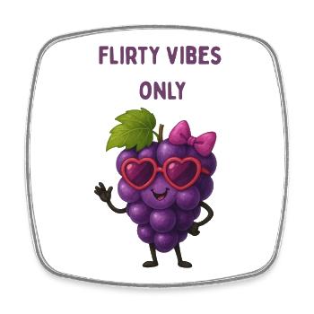 Flirting Grape Graphic - Square fridge magnet - white - Front