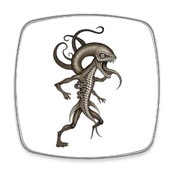 BUG #1 - dark hell - Magnet carré - blanc - Devant
