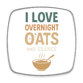 Porridge Breakfast Culture Overnight - Square fridge magnet - white - Front