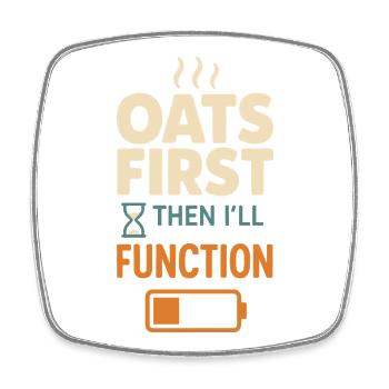 Porridge Breakfast Culture Overnight - Square fridge magnet - white - Front