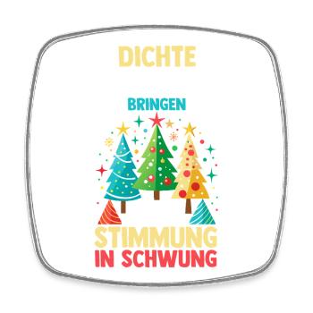 Weihnachtsmann Fichten Weihnachtsbaum Weihnachten - Viereckiger Kühlschrankmagnet - Weiß - Vorne