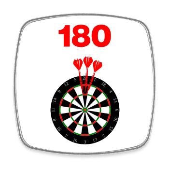 180 – Perfection triple-20, cent quatre-vingts - Magnet carré - blanc - Devant