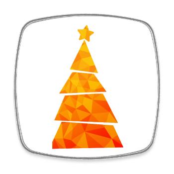 Christmas Tree - Weihnachtsbaum - Weihnachten - Square fridge magnet - white - Front