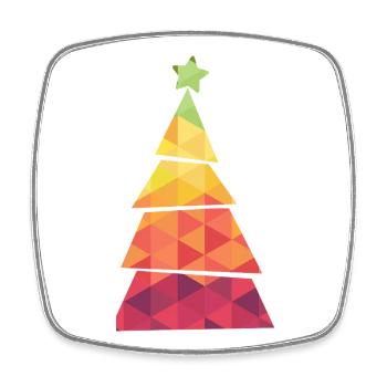 Christmas Tree - Weihnachtsbaum - Weihnachten - Viereckiger Kühlschrankmagnet - Weiß - Vorne