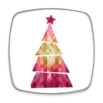 Christmas Tree - Weihnachtsbaum - Weihnachten - Viereckiger Kühlschrankmagnet - Weiß - Vorne