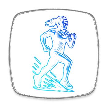 Running perfekt für jeden Rennen - Viereckiger Kühlschrankmagnet - Weiß - Vorne